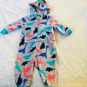 M&S Hooded Fleece Dinosaur Bodysuit